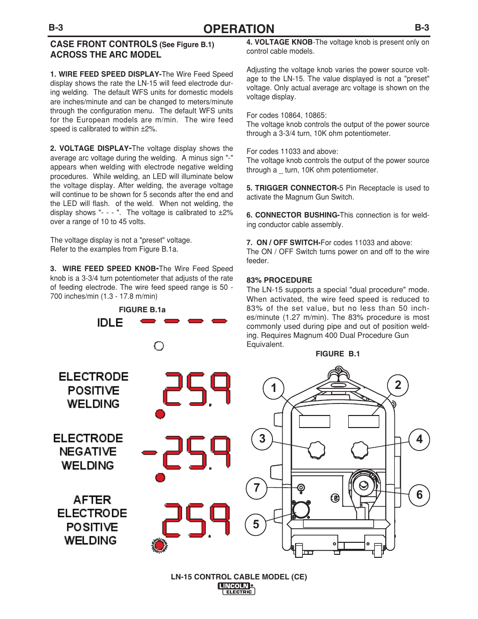 Operation | Lincoln Electric IM910 LN-15 WIRE FEEDER User Manual | Page 17 / 36