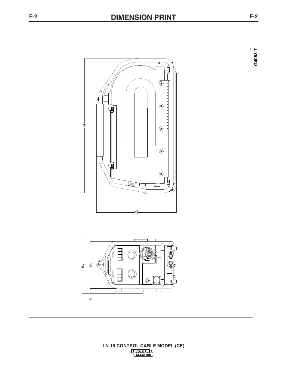 Dimension print | Lincoln Electric IM910 LN-15 WIRE FEEDER User Manual | Page 32 / 36