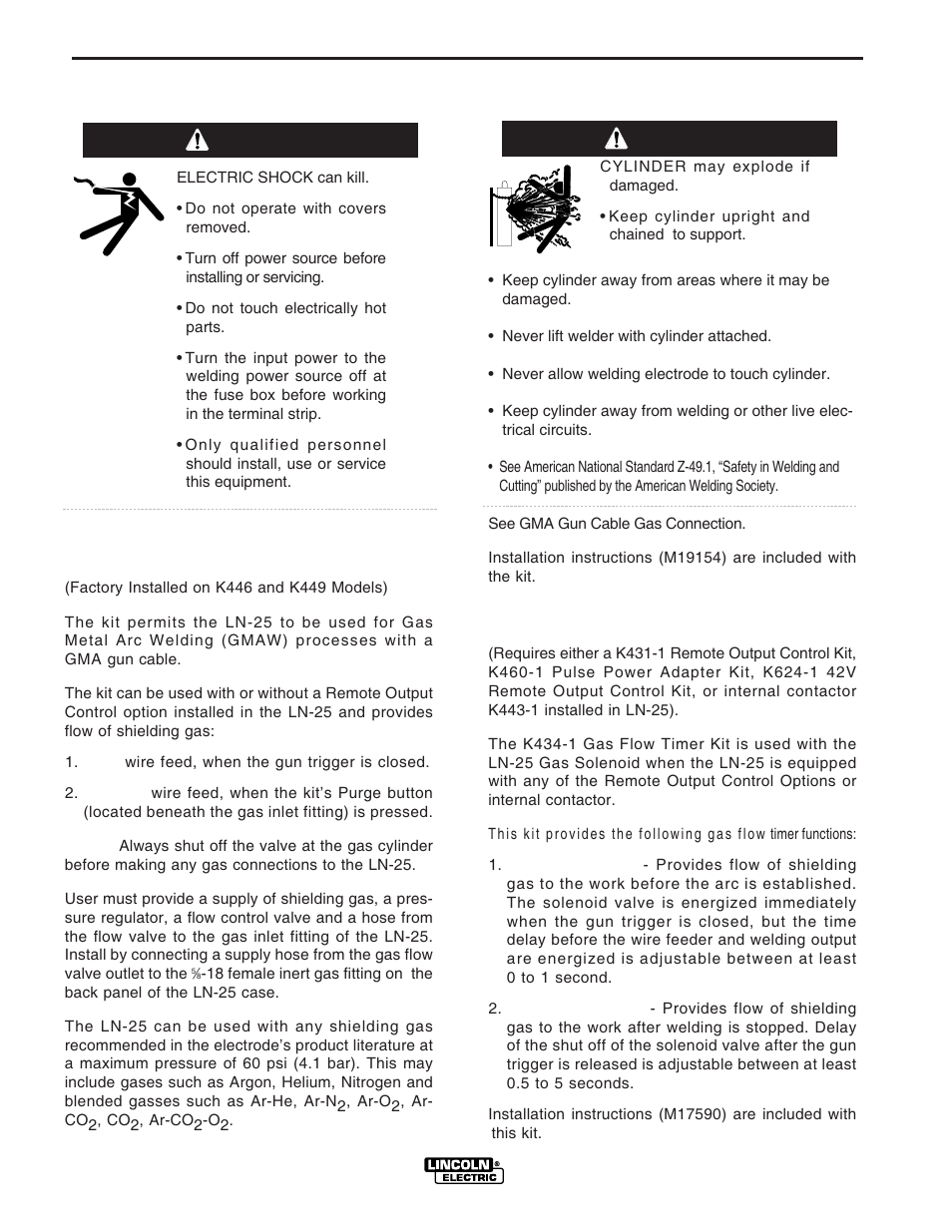 Optional accessories, Accessories, Warning | Lincoln Electric IM620 LN-25 User Manual | Page 22 / 40