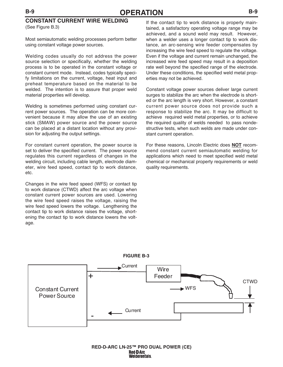 Operation | Lincoln Electric IM994 RED-D-ARC LN-25 PRO EXTREME (CE) User Manual | Page 26 / 45