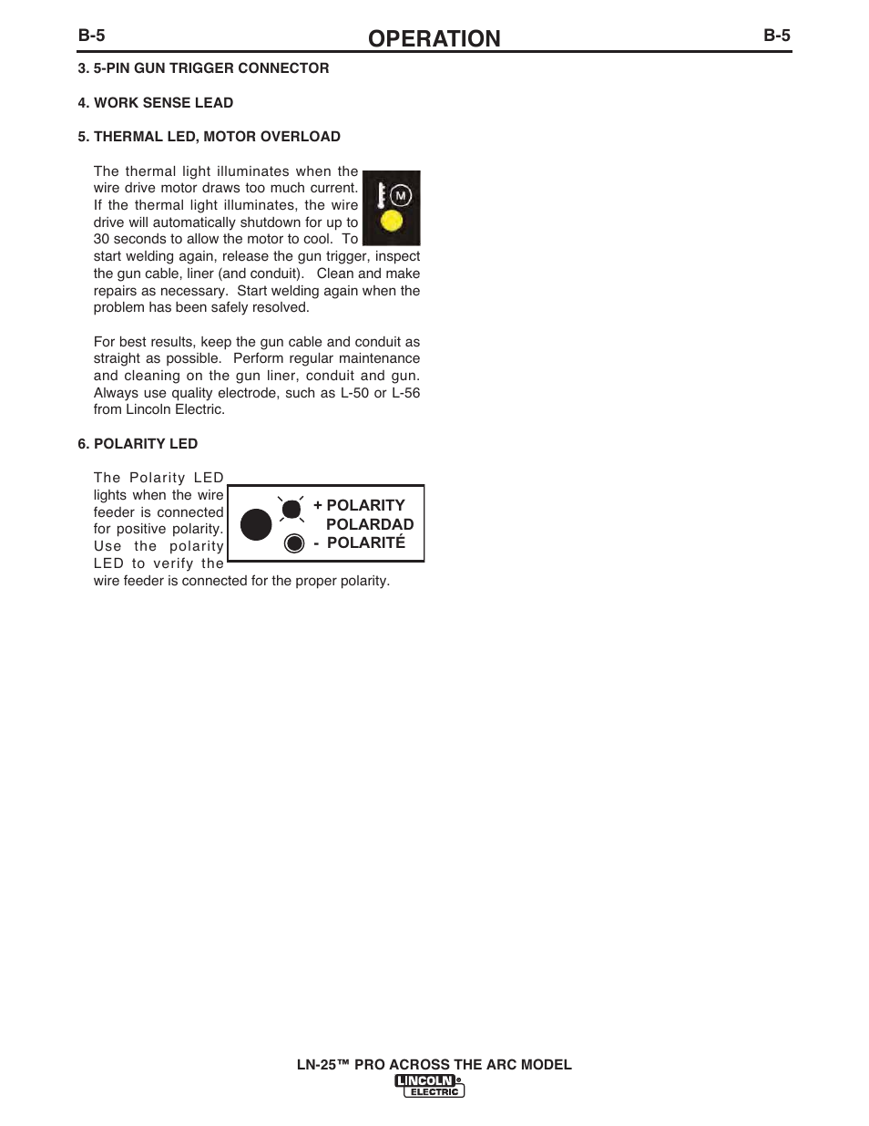 Operation | Lincoln Electric IM901 LN-25 PRO User Manual | Page 20 / 44