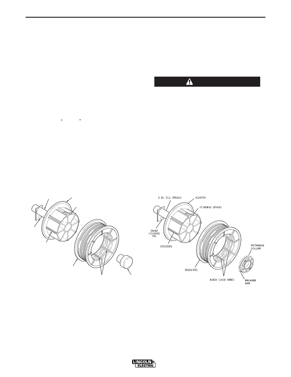 Operation, Wire loading, Warning | Lincoln Electric IM476 LN-742H Wire Feeder User Manual | Page 22 / 48