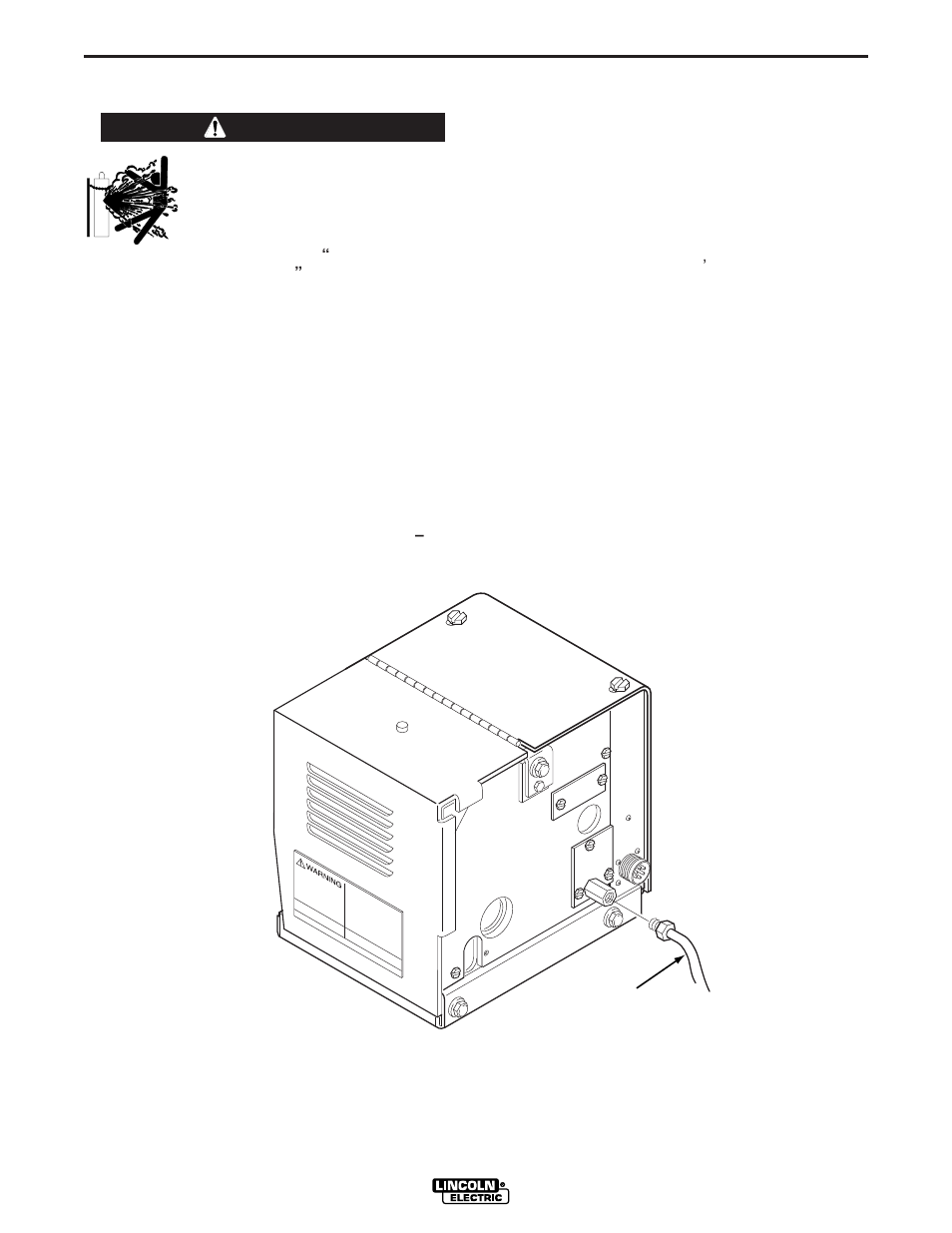 Installation, Gmaw shielding gas hookup, Warning | Lincoln Electric IM502 LN-742H Wire Feeder User Manual | Page 14 / 48