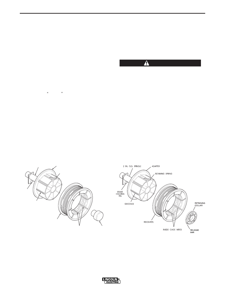 Operation, Wire loading, Warning | Lincoln Electric IM502 LN-742H Wire Feeder User Manual | Page 22 / 48