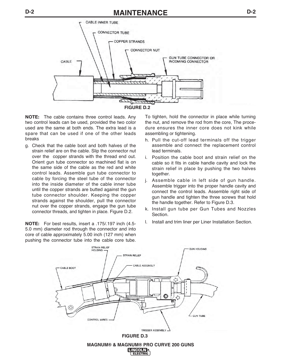 Maintenance | Lincoln Electric IM434 K497-,K2950- MAGNUM & MAGNUM PRO CURVE200 User Manual | Page 15 / 21