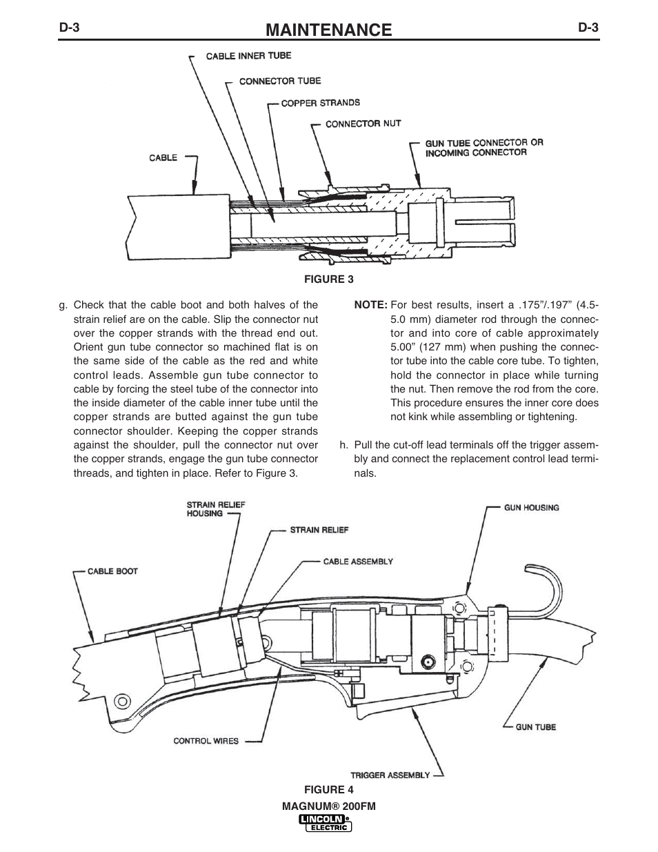 Maintenance | Lincoln Electric IM435 K498 MAGNUM 200FM Fast-Mate Gun and Cable User Manual | Page 13 / 22