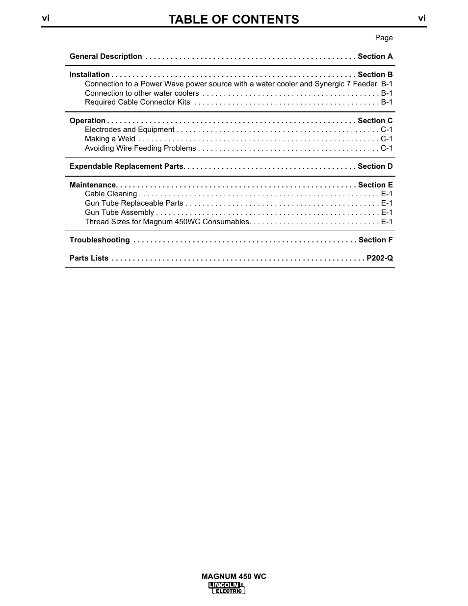 Lincoln Electric IM541 MAGNUM 450WC Fast-Mate Water-Cooled Gun and Cable User Manual | Page 7 / 24