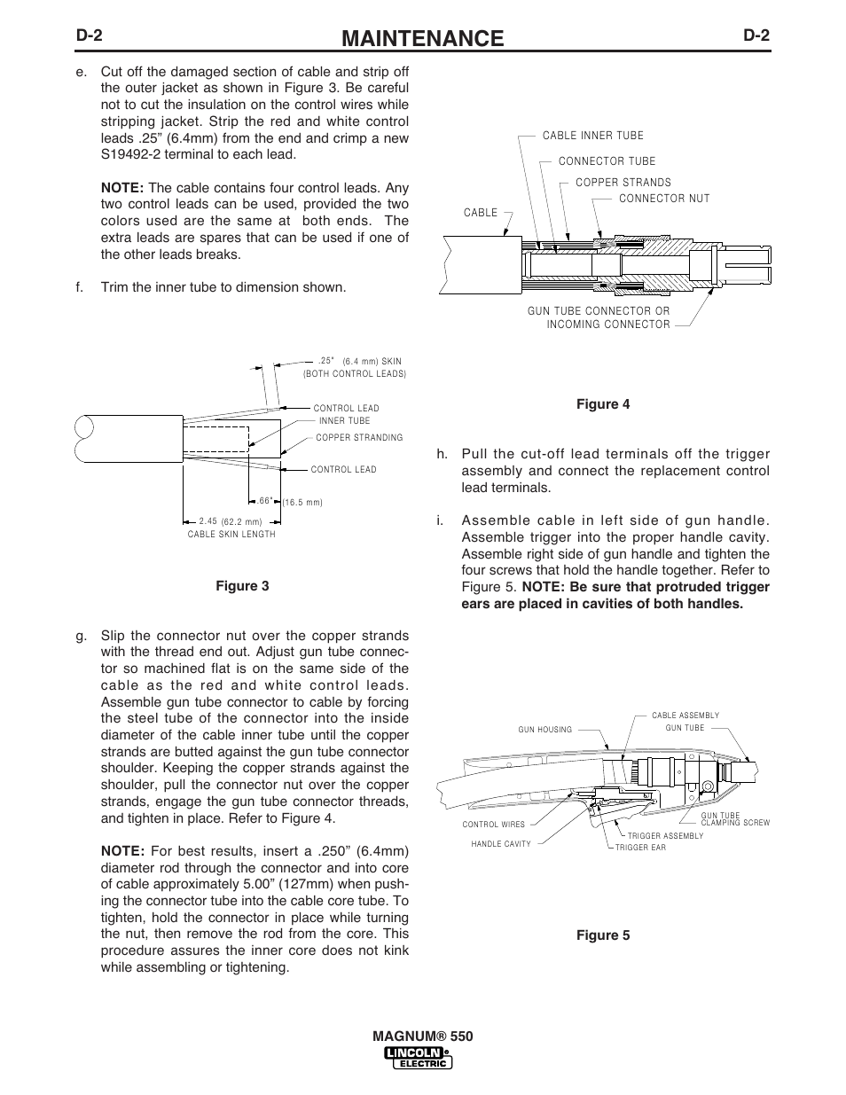 Maintenance | Lincoln Electric IM475 MAGNUM 550 GUN & CABLE User Manual | Page 16 / 25