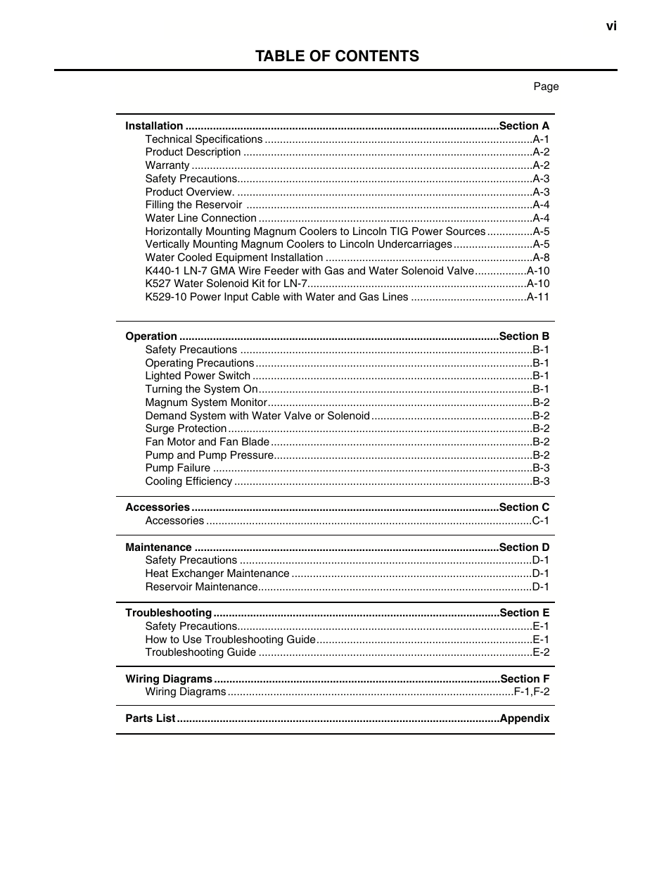 Lincoln Electric IM439 MAGNUM COOLERS 20-I User Manual | Page 7 / 34