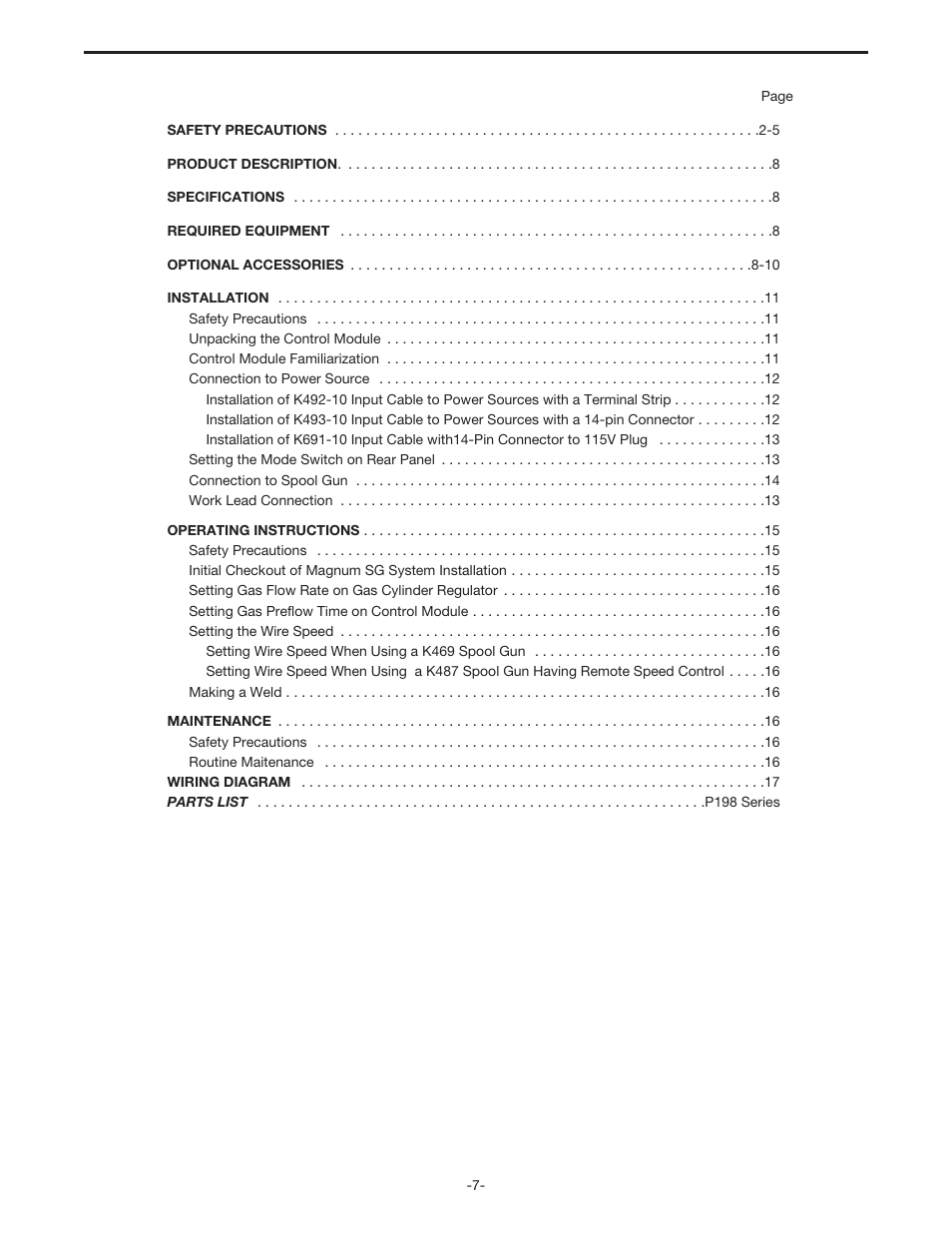 Lincoln Electric IM398 MAGNUM SG CONTROL MODULE User Manual | Page 7 / 22