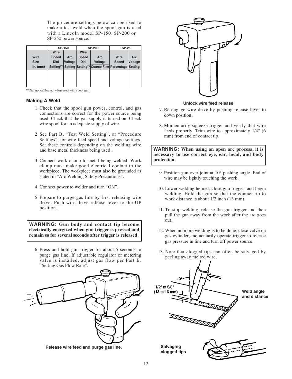 Lincoln Electric IM408 MAGNUM SG SPOOL GUN User Manual | Page 19 / 25