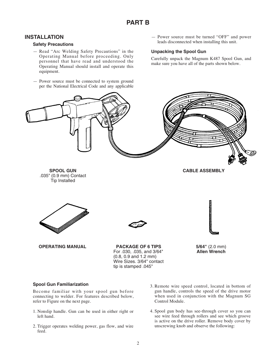 Part b | Lincoln Electric IM408 MAGNUM SG SPOOL GUN User Manual | Page 9 / 25