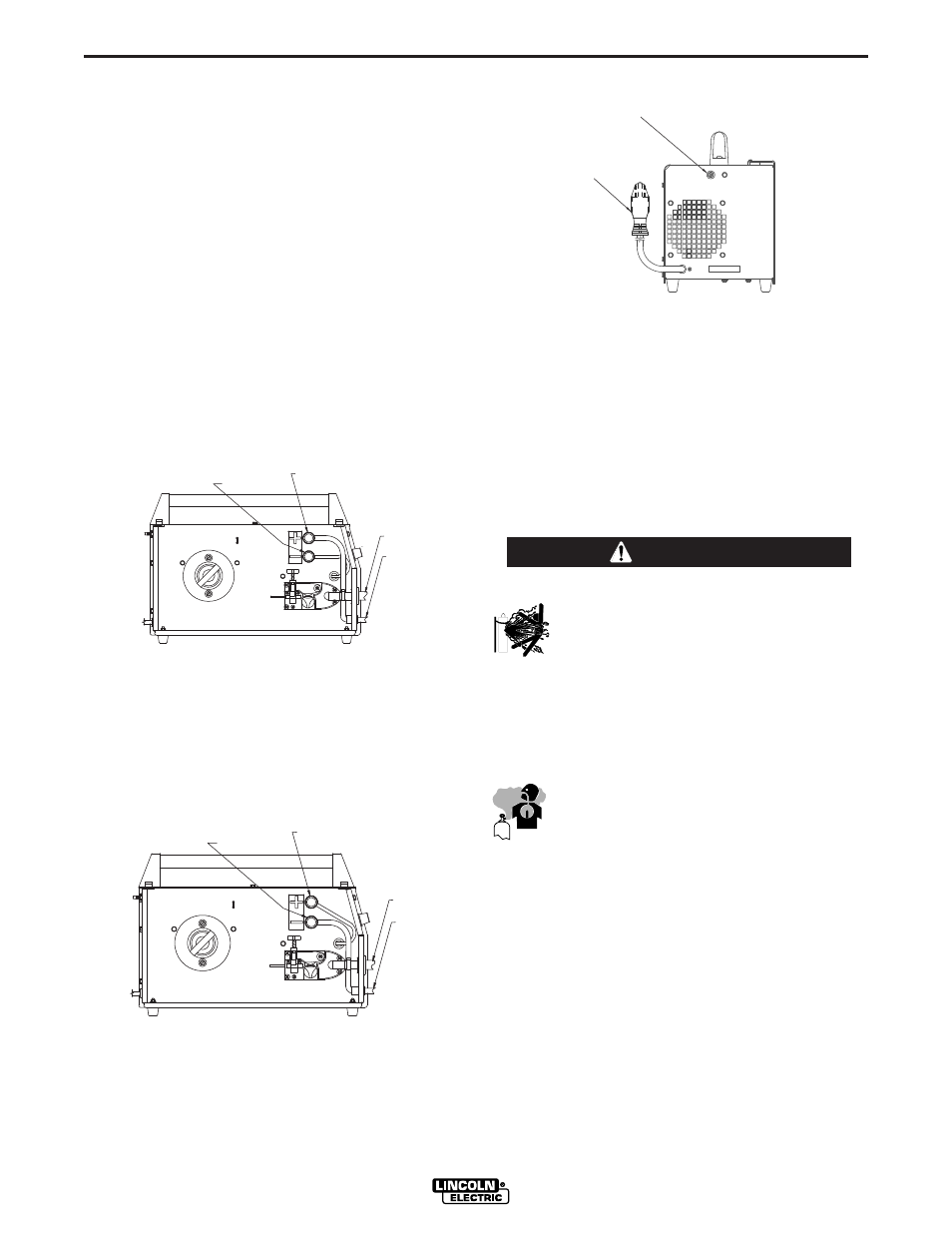 Installation, Select suitable location, Warning | Input connections, Gas connection, Stacking, Changing polarity | Lincoln Electric IM822 MIG PAK HD User Manual | Page 10 / 39