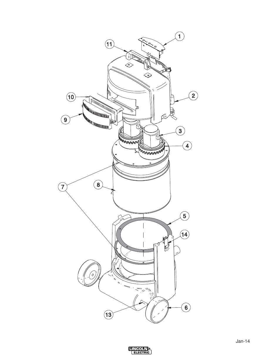 Miniflex, Portable fume extractor | Lincoln Electric IM857 MINIFLEX K3972-1 & K3973-1 User Manual | Page 20 / 24
