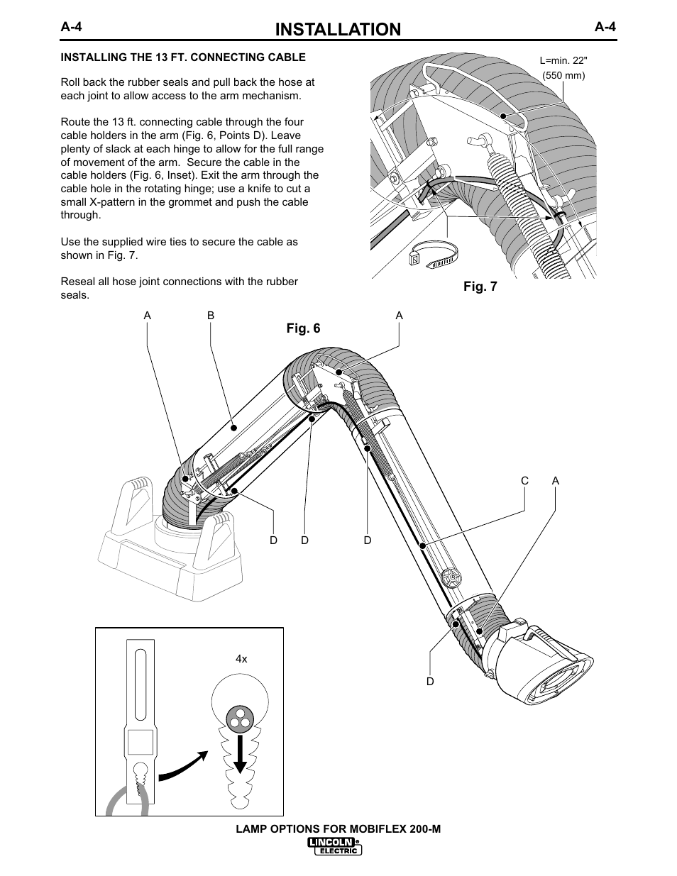 Installation | Lincoln Electric IM626 Mobiflex 200-M Lamp Kit User Manual | Page 11 / 20