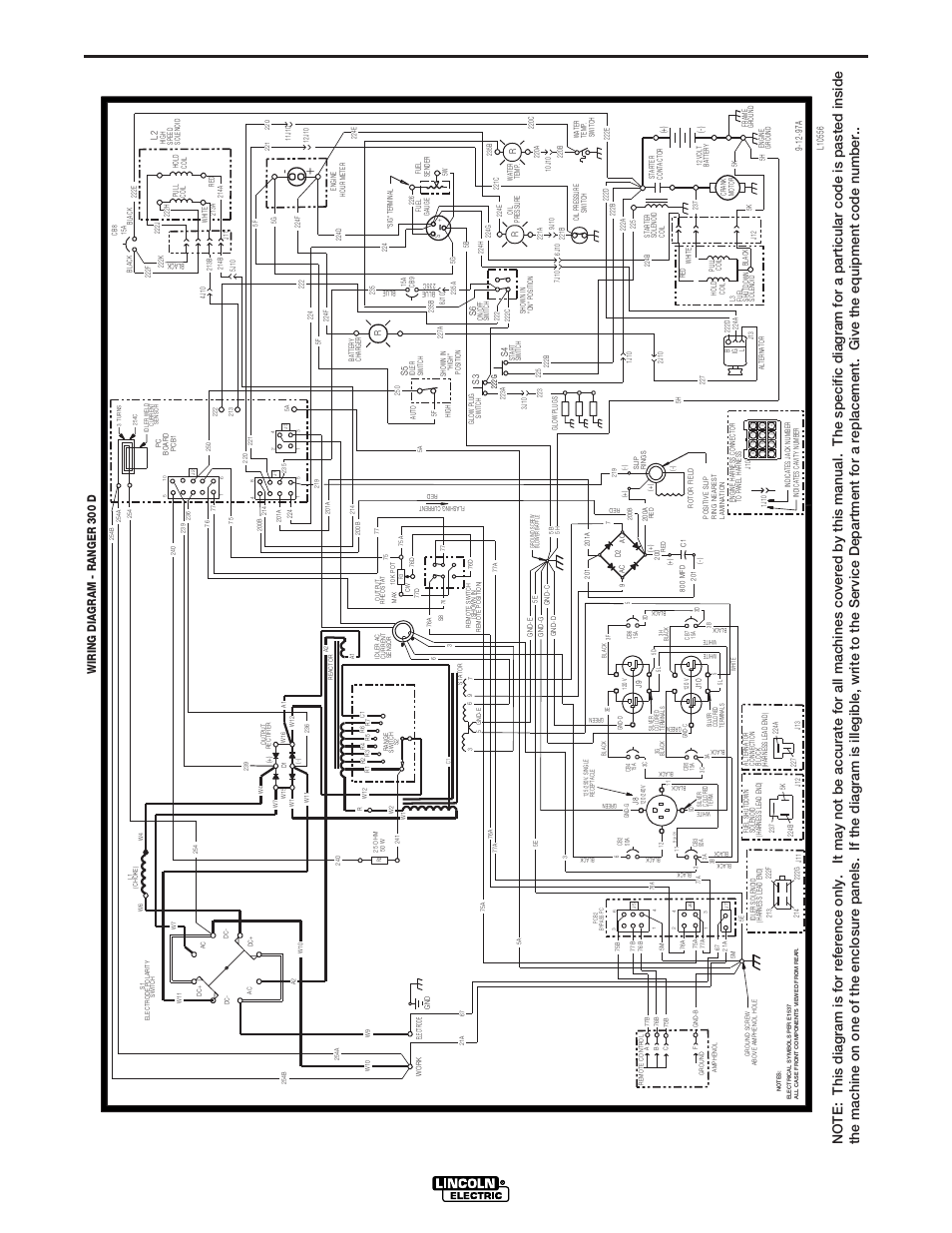 Wiring diagram, Wiring diagram - ranger 300 d | Lincoln Electric IM571 RANGER 300 D and 300 DLX User Manual | Page 48 / 56