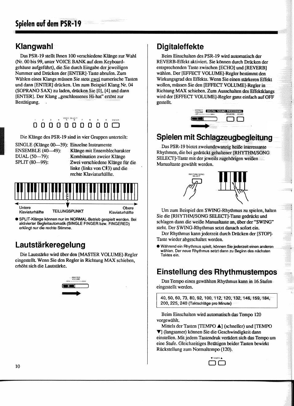 Yamaha PSR-19 User Manual | Page 6 / 11