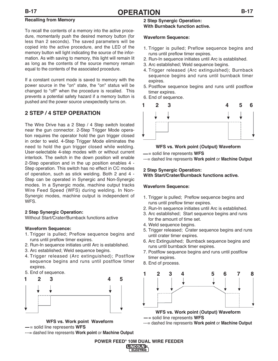 Operation | Lincoln Electric IM916 POWER FEED 10M Dual WIRE FEEDER User Manual | Page 35 / 68