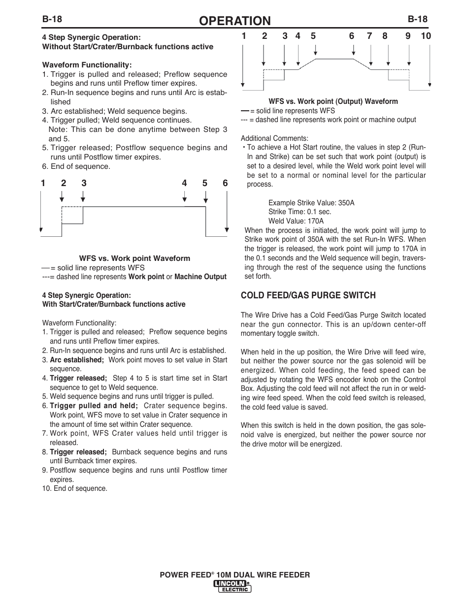 Operation | Lincoln Electric IM916 POWER FEED 10M Dual WIRE FEEDER User Manual | Page 36 / 68