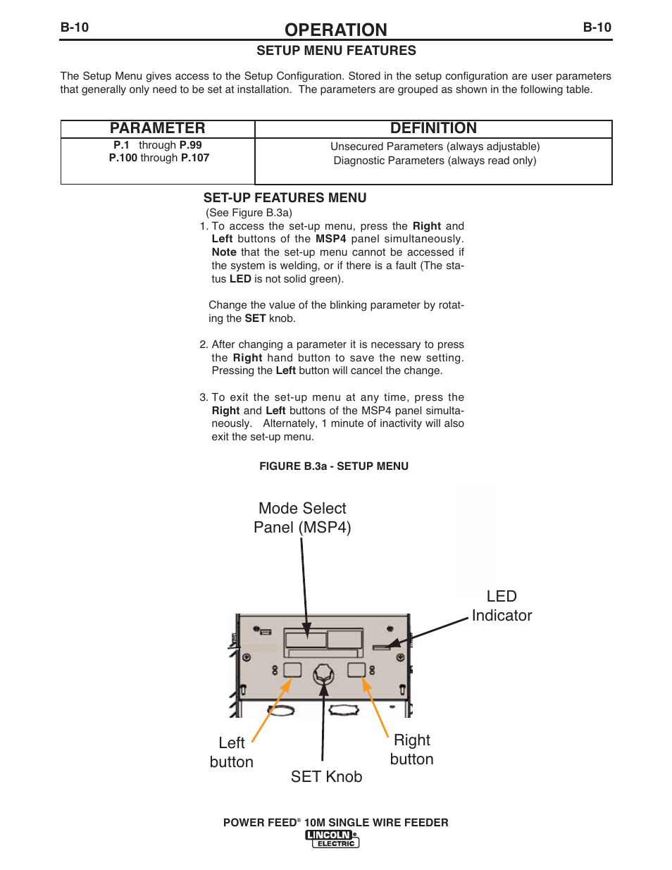 Operation | Lincoln Electric IM915 POWER FEED 10M SINGLE WIRE FEEDER User Manual | Page 32 / 72