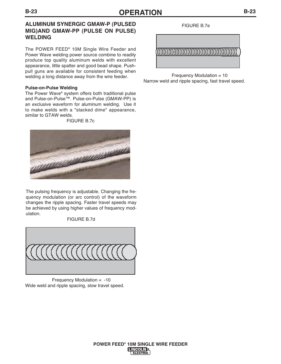 Operation | Lincoln Electric IM915 POWER FEED 10M SINGLE WIRE FEEDER User Manual | Page 45 / 72