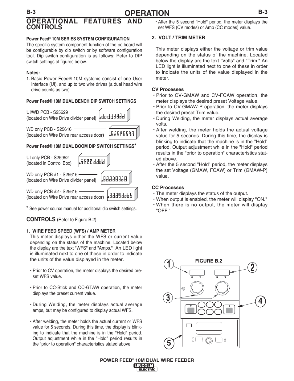 Operation, Operational features and controls, Controls | Lincoln Electric IM777 POWER FEED 10M Dual WIRE FEEDER User Manual | Page 21 / 70