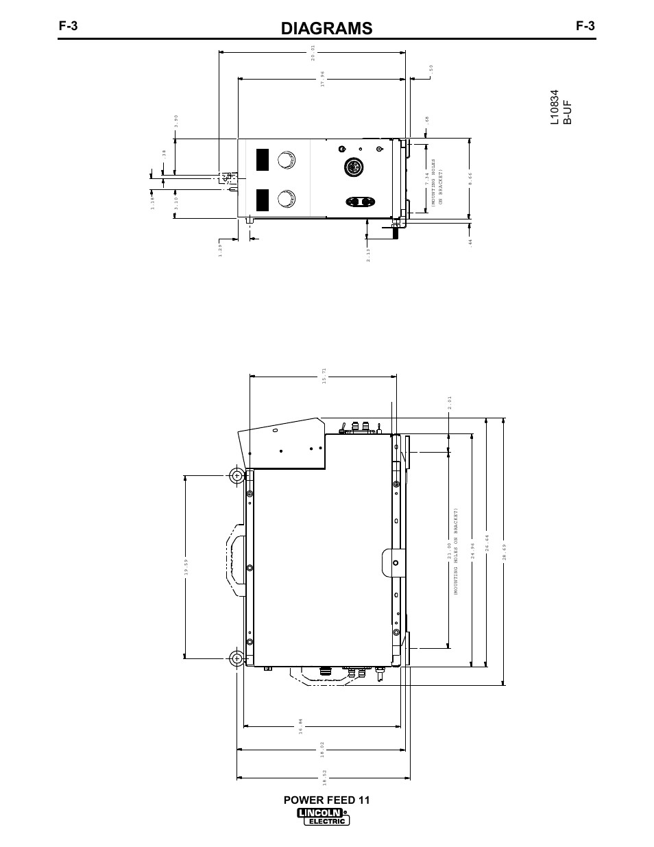 Diagrams, Power feed 11 | Lincoln Electric IM613 POWER FEED 11 SemiAutomatic Cabinet WIRE FEEDER User Manual | Page 49 / 54