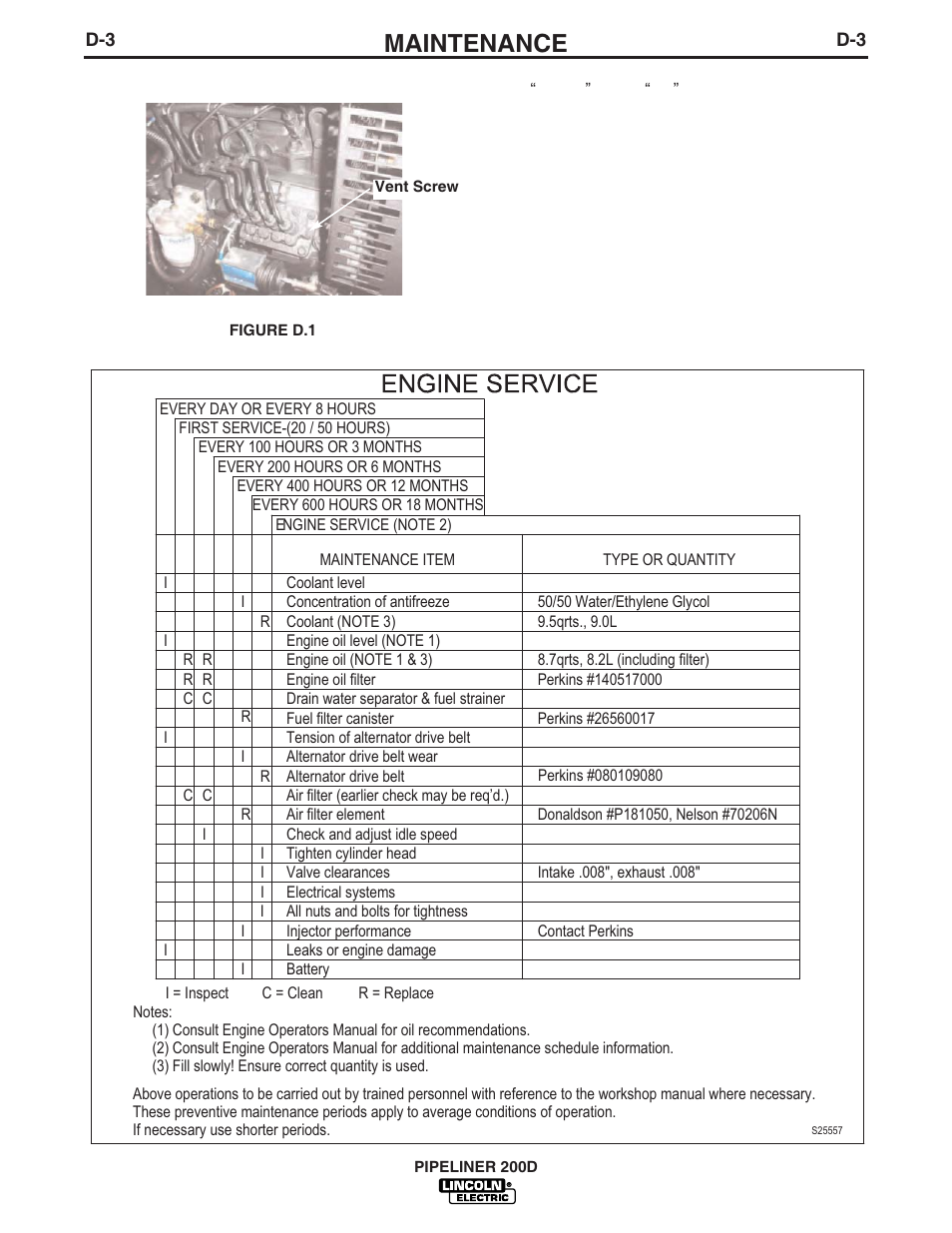 Maintenance | Lincoln Electric IM769 PIPELINER 200D User Manual | Page 19 / 34