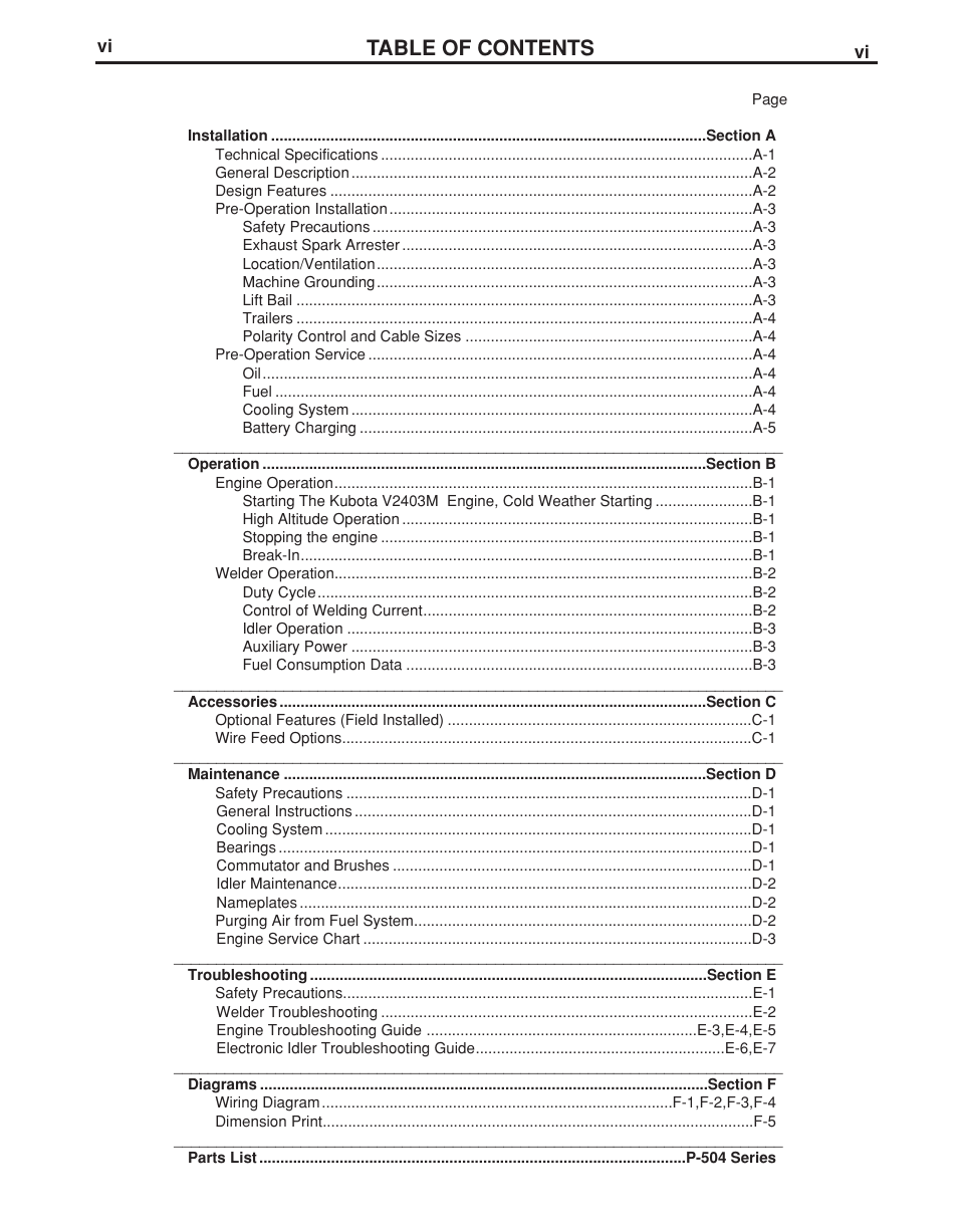 Lincoln Electric IM965 PIPELINER 200D KUBOTA User Manual | Page 7 / 36