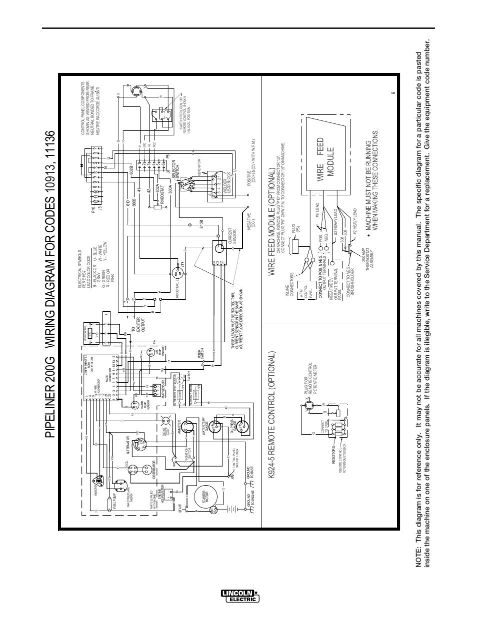 Diagrams, Pipeliner 200g | Lincoln Electric IM698 PIPELINER 200G User Manual | Page 27 / 34