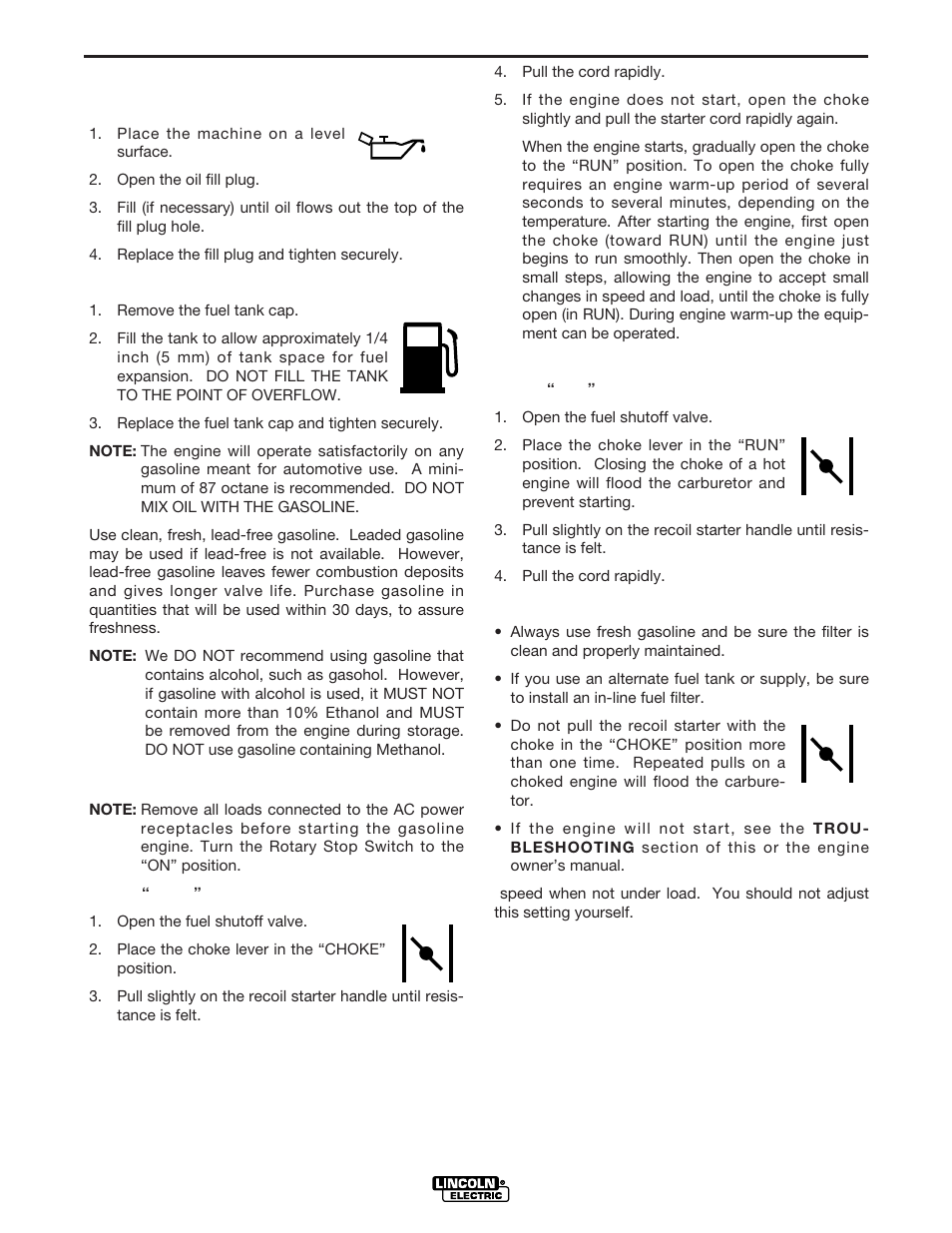 Operation | Lincoln Electric IM751 POWER-ARC 4000 User Manual | Page 19 / 50