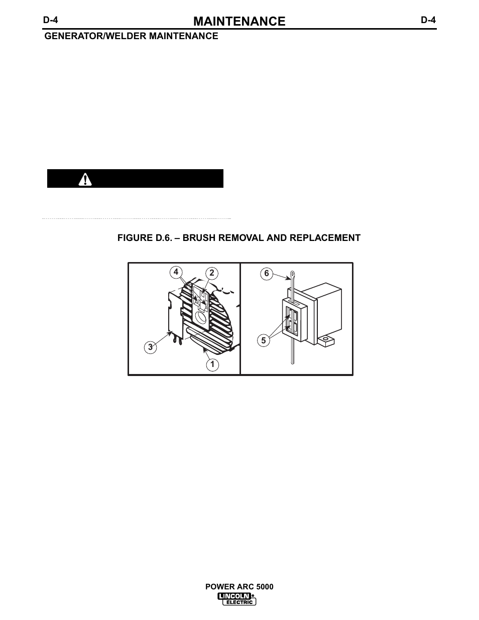 Maintenance, Caution | Lincoln Electric IM560 POWER-ARC 5000 User Manual | Page 40 / 50