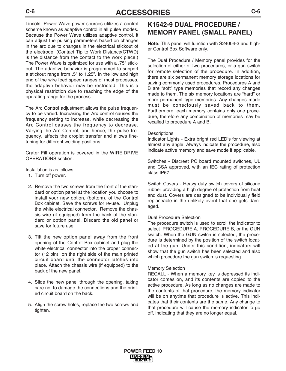 Accessories | Lincoln Electric IM584 Power Feed 10 Wire Drive & Control Box User Manual | Page 40 / 68