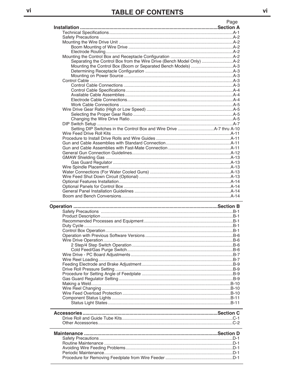 Lincoln Electric IM584 Power Feed 10 Wire Drive & Control Box User Manual | Page 7 / 68