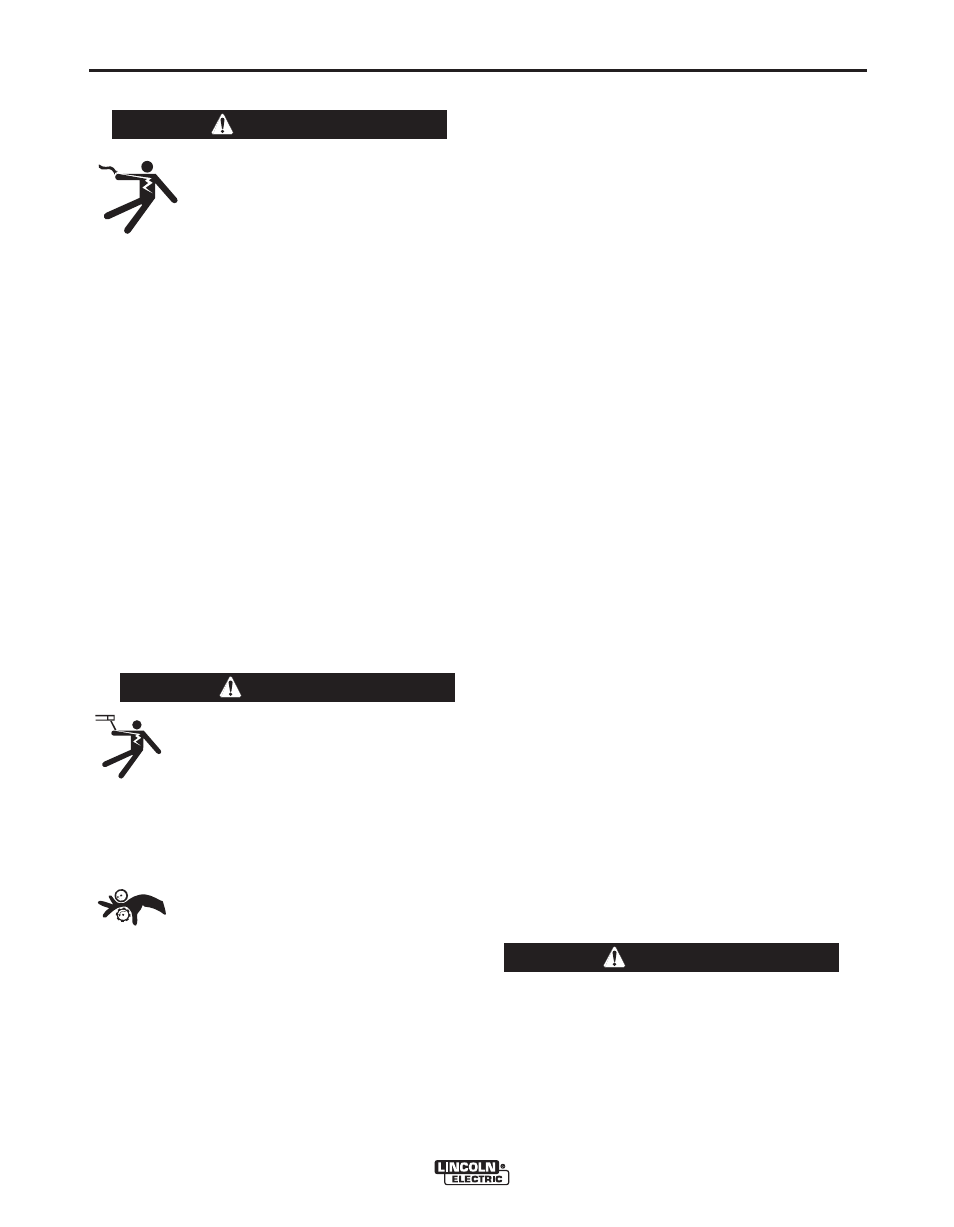 Installation, Safety precaution, Warning | Warning caution | Lincoln Electric IM849 POWER FEED 10A CONTROLLER User Manual | Page 9 / 41