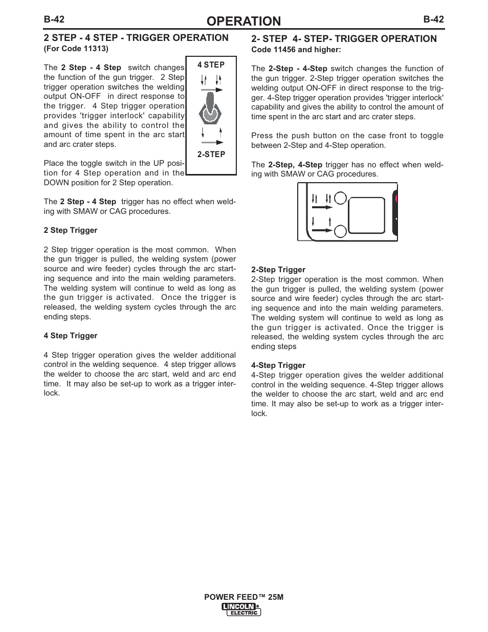 Operation | Lincoln Electric IM892 POWER FEED 25M User Manual | Page 58 / 83