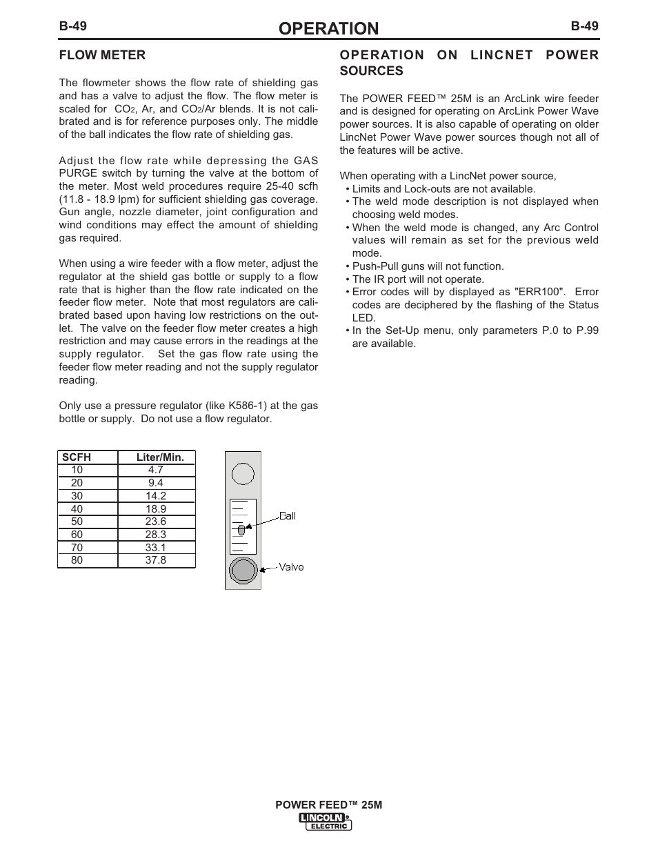 Operation | Lincoln Electric IM892 POWER FEED 25M User Manual | Page 65 / 83