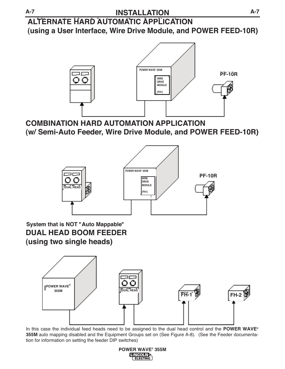 Installation, System that is not "auto mappable | Lincoln Electric IM845 POWER WAVE 355M User Manual | Page 14 / 42