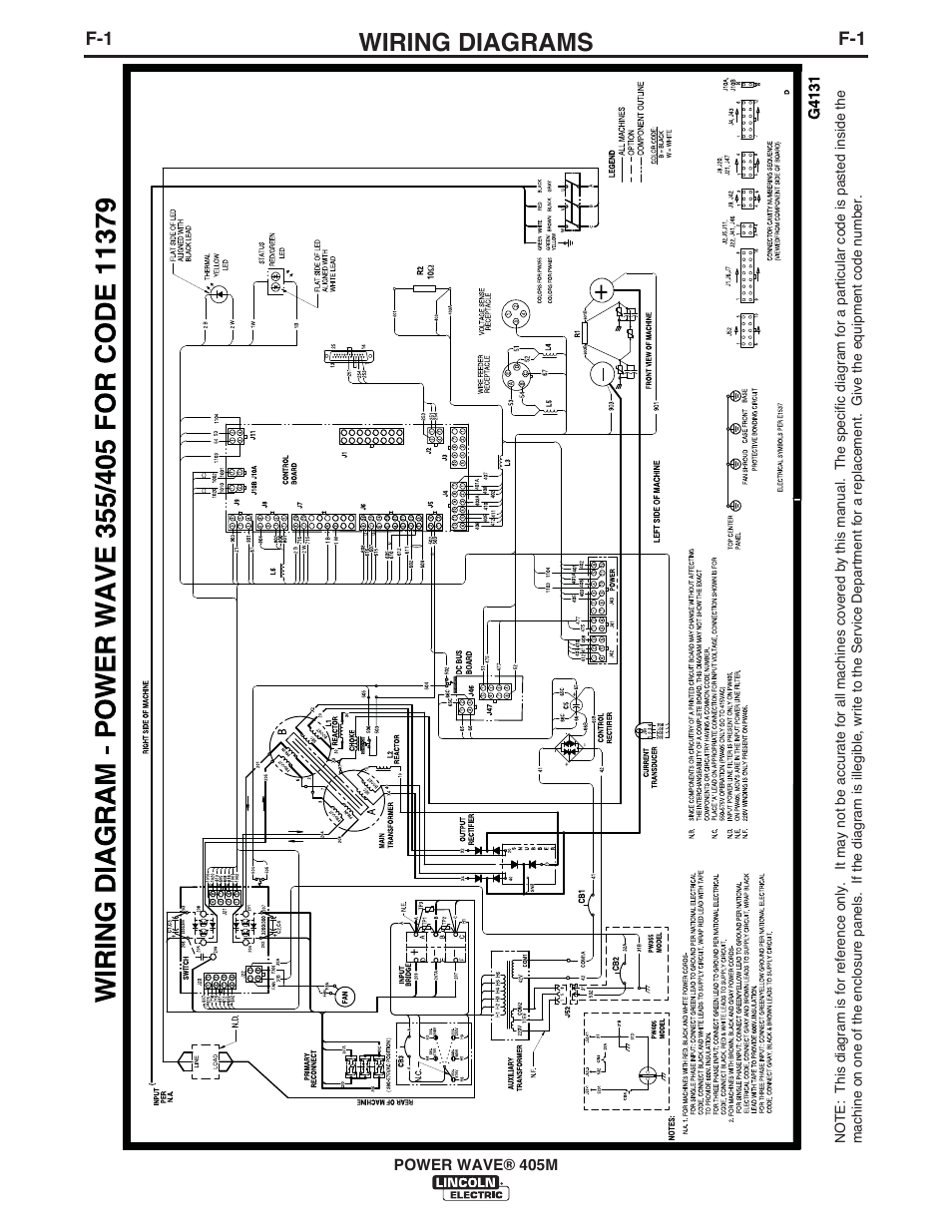 Wiring diagrams | Lincoln Electric IM917 POWER WAVE 405M User Manual | Page 36 / 44