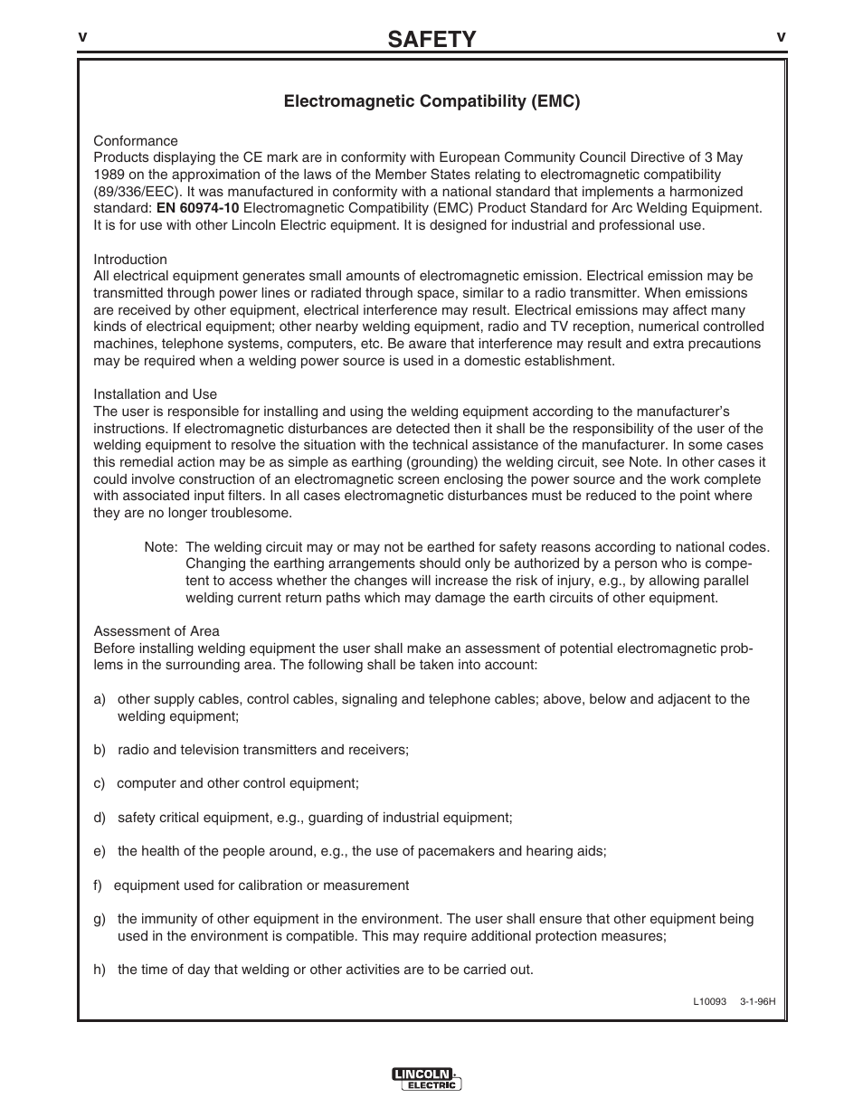 Safety | Lincoln Electric IM917 POWER WAVE 405M User Manual | Page 6 / 44