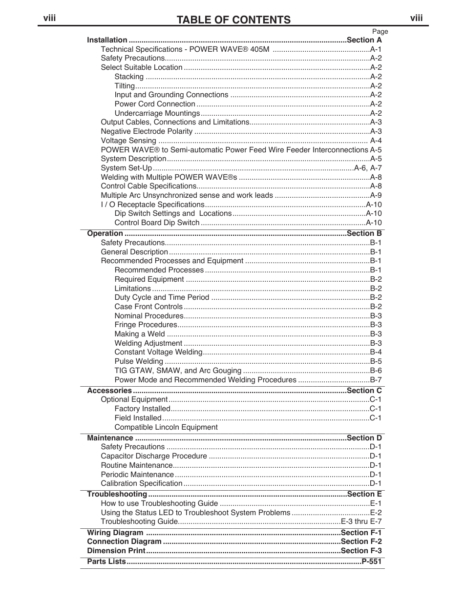 Lincoln Electric IM917 POWER WAVE 405M User Manual | Page 9 / 44