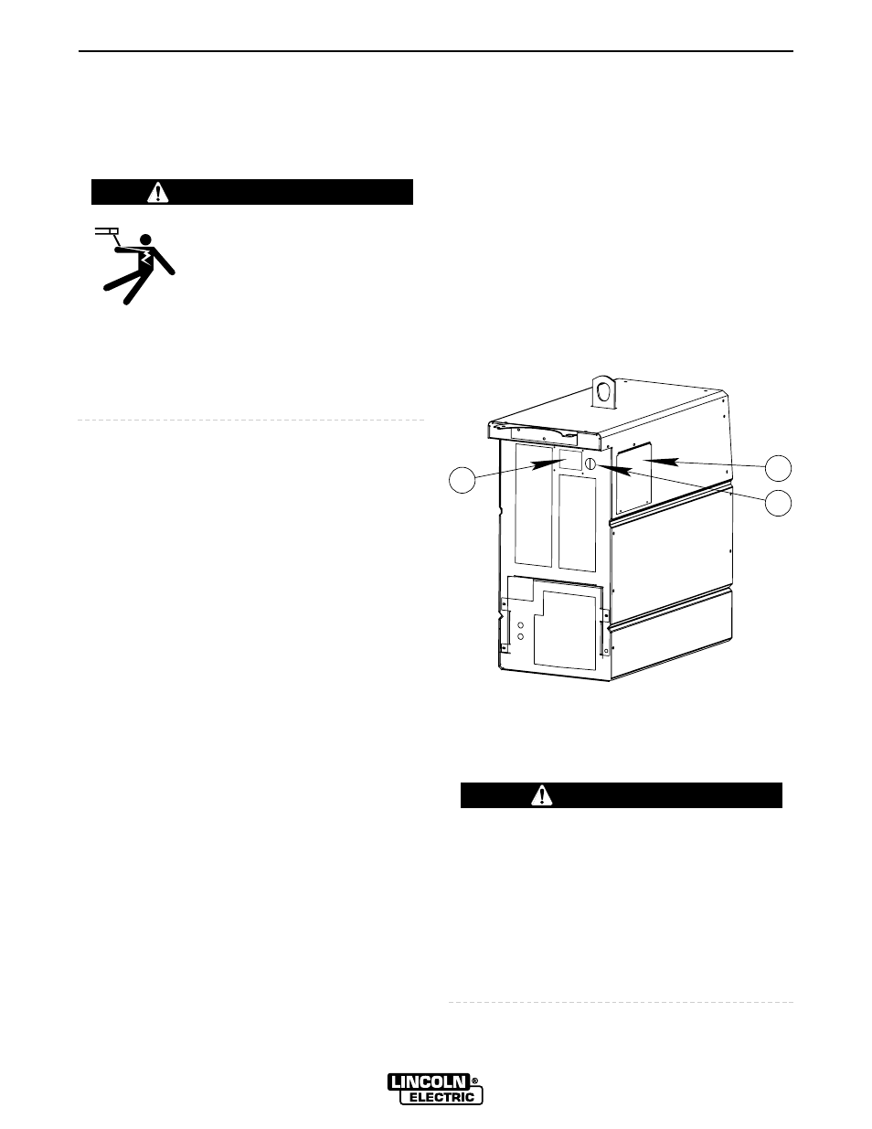 Installation, Safety precautions, Select suitable location | High frequency precautions, Input connections, Warning | Lincoln Electric IM524 INVERTEC POWER WAVE 450 User Manual | Page 10 / 58