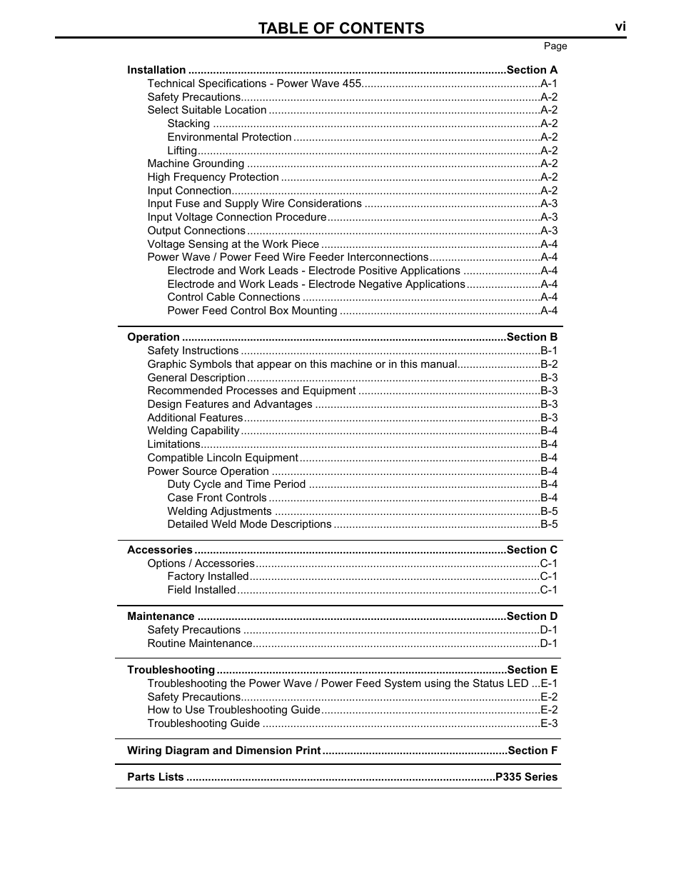 Lincoln Electric IM641 POWER WAVE 455STT User Manual | Page 7 / 33