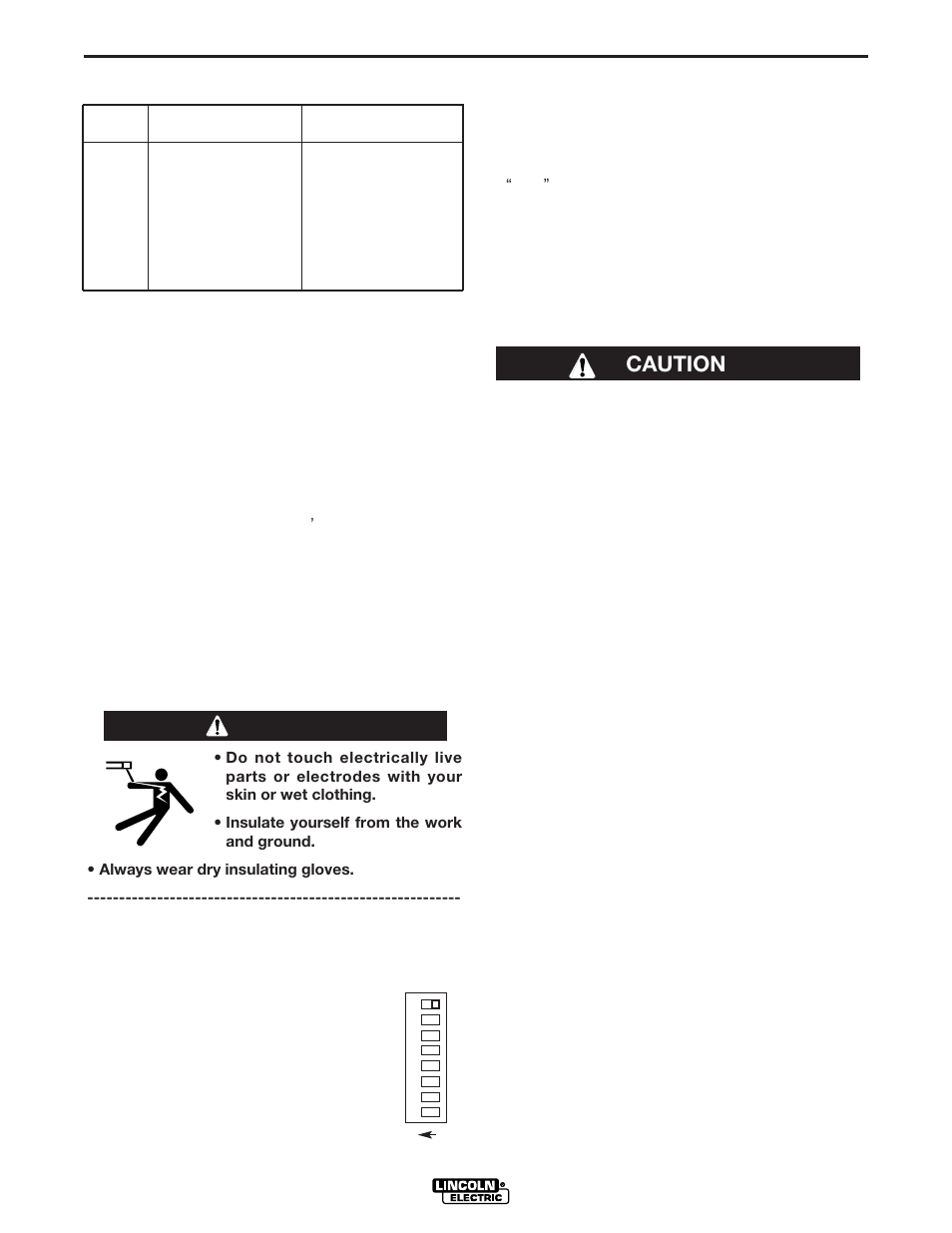 Installation, Caution warning | Lincoln Electric IM714 POWER WAVE 455 User Manual | Page 13 / 43