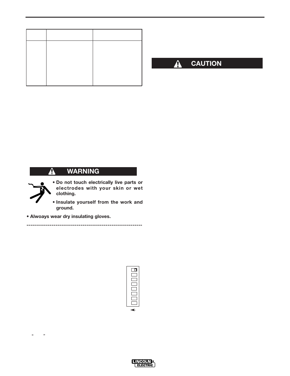 Installation, Caution warning | Lincoln Electric IM716 POWER WAVE 455STT User Manual | Page 13 / 46