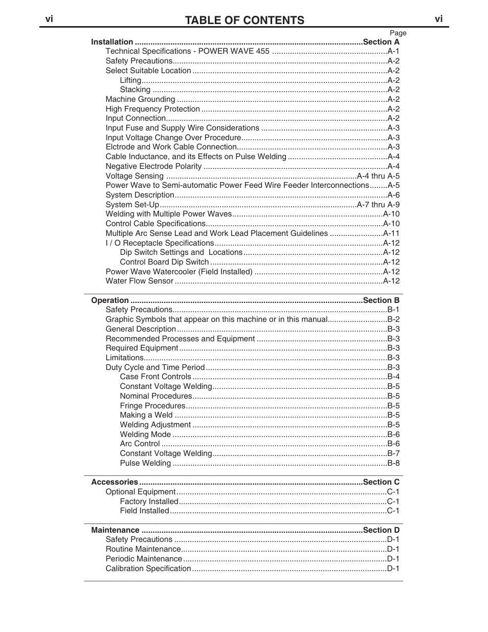 Lincoln Electric IM716 POWER WAVE 455STT User Manual | Page 7 / 46