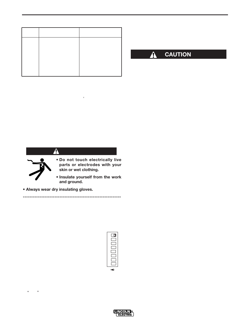 Installation, Caution warning | Lincoln Electric IM807 POWER WAVE 455M User Manual | Page 15 / 42