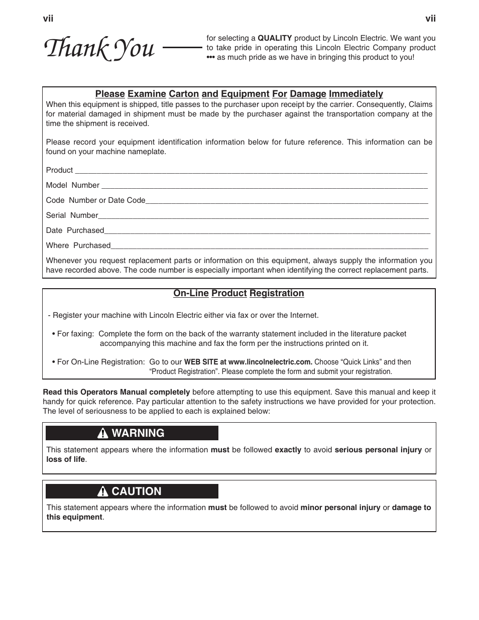 Lincoln Electric IM807 POWER WAVE 455M User Manual | Page 8 / 42