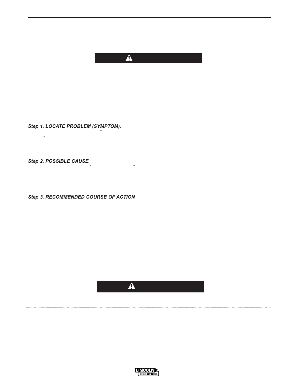 Troubleshooting, Caution, How to use troubleshooting guide | Warning | Lincoln Electric IM808 POWER WAVE 455M_STT User Manual | Page 32 / 46