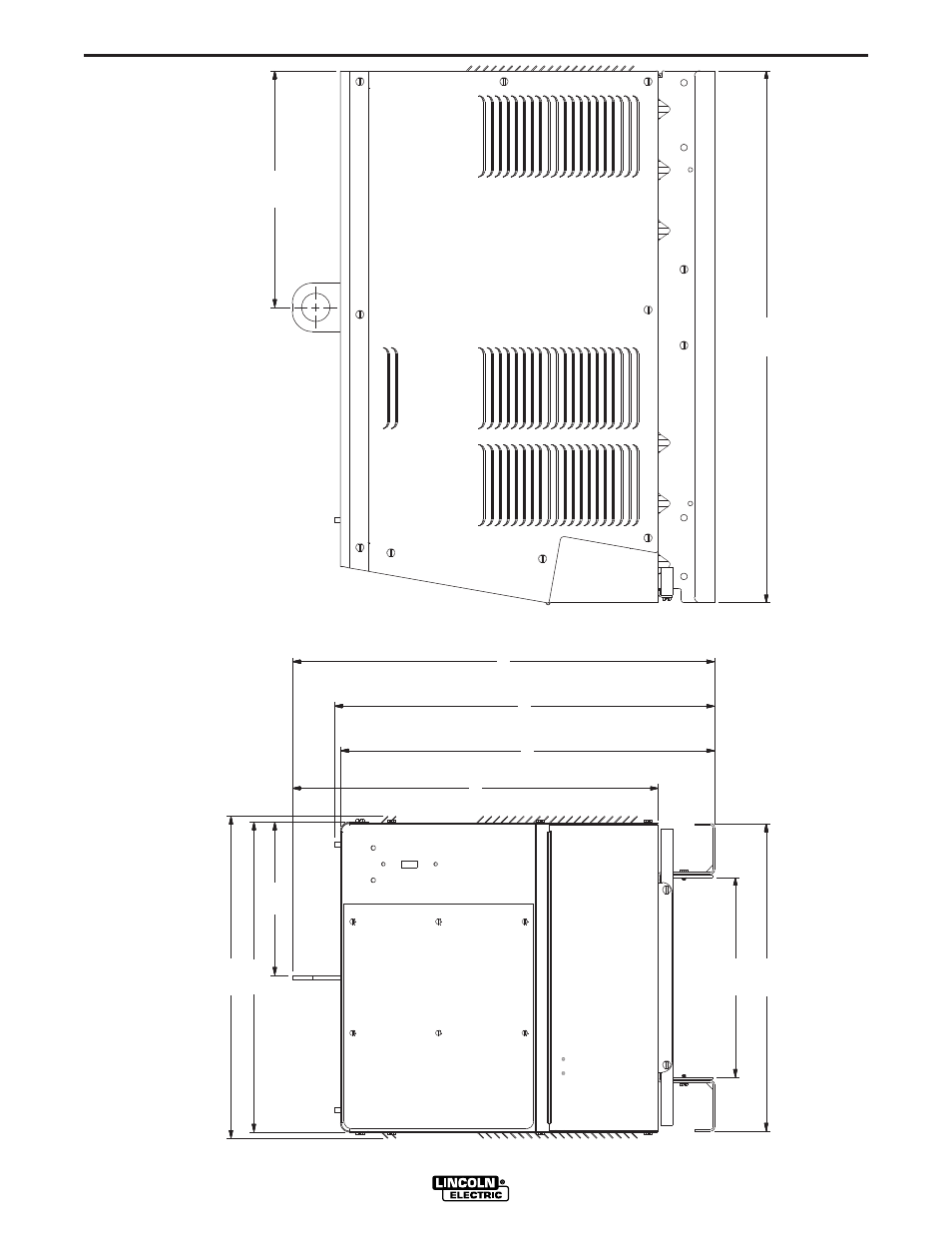 Diagrams, Dimension print - po wer w a ve 455m | Lincoln Electric IM808 POWER WAVE 455M_STT User Manual | Page 42 / 46